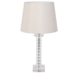 Настольная лампа с кремовым абажуром на фактурном стеклянном основании Source варинант исполнения - 1 | Loft Concept в Твери