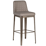 Стул барный светло-серый из экокожи Spectacular High Bar Stool варинант исполнения - 1 | Loft Concept в Твери