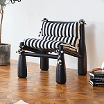 Кресло черно-белое со съемными подушками Celebrity варинант исполнения - 1 | Loft Concept в Твери