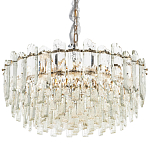 Круглая многоярусная люстра с хрустальным декором Cascade Waterfall Crystal Chandelier 12 варинант исполнения - 1 | Loft Concept в Твери