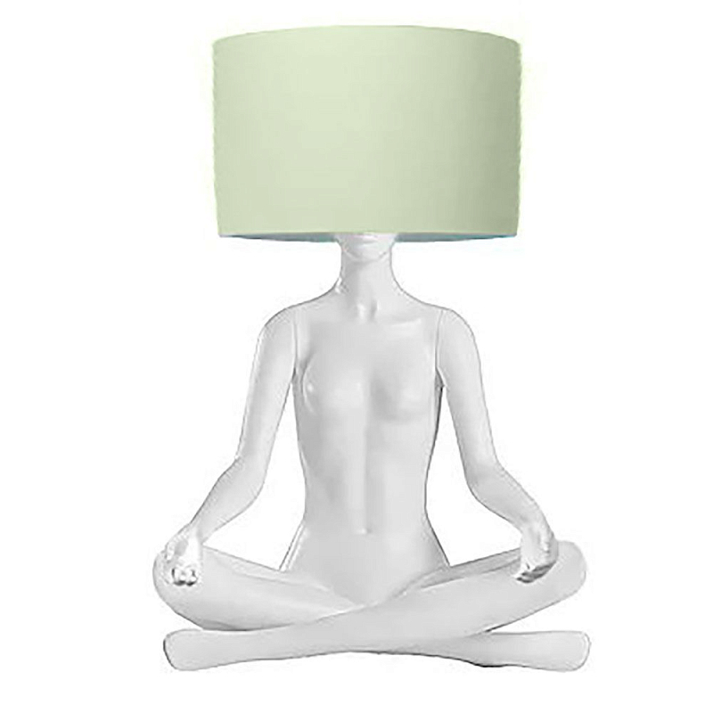 Настольная лампа с абажуром YOGA GIRL Белый Красный Золотой Черный Серебряный Настольная лампа с абажуром YOGA GIRL Белый Красный Золотой Черный Серебряный в Твери | Loft Concept