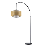 Торшер с декоративным поясом из плетеного бамбука Biuloggicu варинант исполнения - 2 | Loft Concept в Твери