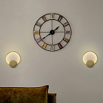 Бра в форме диска из бежевого алебастра Cryptocrystalline Stone варинант исполнения - 3 | Loft Concept в Твери