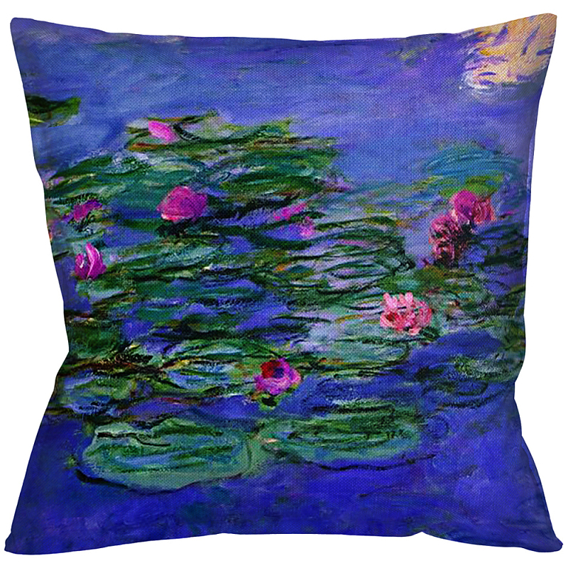 Подушка декоративная с цветочным принтом Impressionism in Art Мульти Бежевый Подушка декоративная с цветочным принтом Impressionism in Art Мульти Бежевый в Твери | Loft Concept