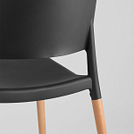 Пластиковый стул на ножках из массива бука Ferret Black 4 шт варинант исполнения - 6 | Loft Concept в Твери