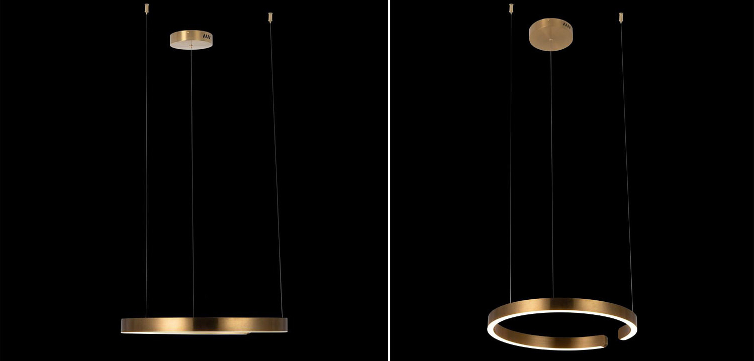 Подвесной светильник Half Ring brass 60 Подвесной светильник Half Ring brass 60 - Loft-Concept в Твери