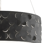 Люстра в форме цилиндра с чёрным фактурным абажуром Round Necklines варинант исполнения - 1 | Loft Concept в Твери
