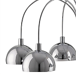 Люстра круглая серебряная с 6-ю плафонами в форме куполов Silver Domes варинант исполнения - 1 | Loft Concept в Твери