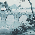 Обои ручная роспись Views of Italy Mare Verde варинант исполнения - 2 | Loft Concept в Твери