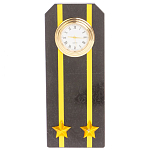 Часы подарочные настольные в виде погона ВМФ из натурального камня Змеевик Military Clock варинант исполнения - 4 | Loft Concept в Твери