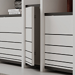 Стеллаж прямой ассиметричный с полками и 4-мя дверцами ARYA BOOKCASE WHITE варинант исполнения - 3 | Loft Concept в Твери