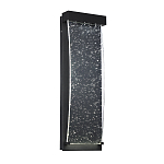 Настенный фонарь уличный прямоугольный черного цвета со стеклом с пузырьками Eurofase варинант исполнения - 2 | Loft Concept в Твери