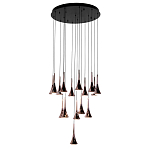 Люстра светодиодная с акриловыми конусообразными плафономи розовое золото Astra 60   варинант исполнения - 2 | Loft Concept в Твери