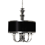 Люстра подвесная круглая с черным абажуром и чашей крепления в форме многогранника Natural Concepts варинант исполнения - 1 | Loft Concept в Твери