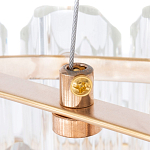 Люстра подвесная многослойная с прозрачными хрустальными трубками и золотистым каркасом Hexagon Tube Light варинант исполнения - 4 | Loft Concept в Твери