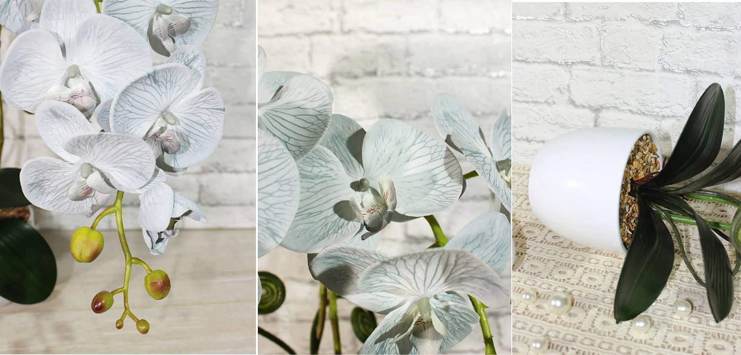 Декоративный искусственный цветок Orchid gray Декоративный искусственный цветок Orchid gray - Loft-Concept в Твери