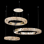 Люстра из 3-х колец с мозаичным хрустальным оформлением Sparks of Crystal варинант исполнения - 1 | Loft Concept в Твери