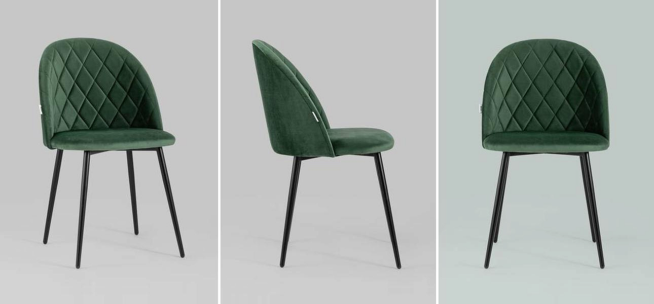 Стул Miruna Rhombus Зеленый Велюр Стул Miruna Rhombus Зеленый Велюр - Loft-Concept в Твери