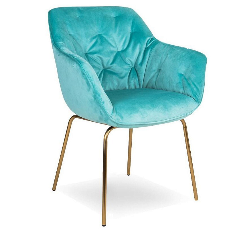 Стул Gentle Turquoise Бирюзовый Золотой Стул Gentle Turquoise Бирюзовый Золотой в Твери | Loft Concept