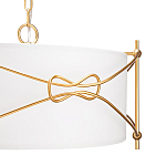 Люстра в форме цилиндра с белым тканевым абажуром Simple Knot варинант исполнения - 2 | Loft Concept в Твери