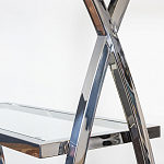 Металлический стеллаж со стеклянными полками Molecule варинант исполнения - 5 | Loft Concept в Твери