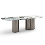 Стол обеденный мраморный с колоннами Marble Column Table варинант исполнения - 3 | Loft Concept в Твери