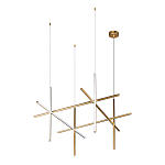 Люстра с 6-ю цилиндрическими плафонами на тонких тросах Trumpet tube варинант исполнения - 4 | Loft Concept в Твери