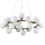 Кольцевая люстра с белыми стеклянными  плафонами в форме шара Berries Chandelier варинант исполнения - 1 | Loft Concept в Твери
