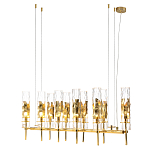 Люстра подвесная прямоугольная с 10-ю цилиндрическими плафонами LIAISON варинант исполнения - 2 | Loft Concept в Твери