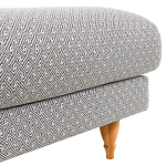 Мягкий пуф на деревянных ножках Garner Pouf Light варинант исполнения - 5 | Loft Concept в Твери