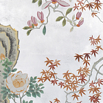 Обои ручная роспись Summer Night Blossom Original colourway on Ocean Silver gilded paper варинант исполнения - 2 | Loft Concept в Твери