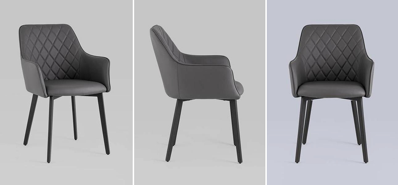 Стул Seoul Chair Серая Экокожа Стул Seoul Chair Серая Экокожа - Loft-Concept в Твери