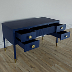 Письменный стол с 4-мя ящиками Elsa Dreams Blue варинант исполнения - 3 | Loft Concept в Твери