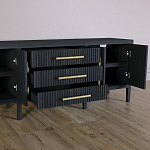 Большая VT-тумба Primo шпон Черный дуб варинант исполнения - 5 | Loft Concept в Твери