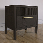 Прикроватная Тумбочка Primo с двумя ящиками Темный орех варинант исполнения - 2 | Loft Concept в Твери