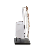 Настольная лампа из перламутра и дерева на подставке Indonesian Shell варинант исполнения - 5 | Loft Concept в Твери