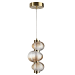 Подвесной светильник с 3-мя рифлеными стеклянными шарами Marcelh Light варинант исполнения - 2 | Loft Concept в Твери