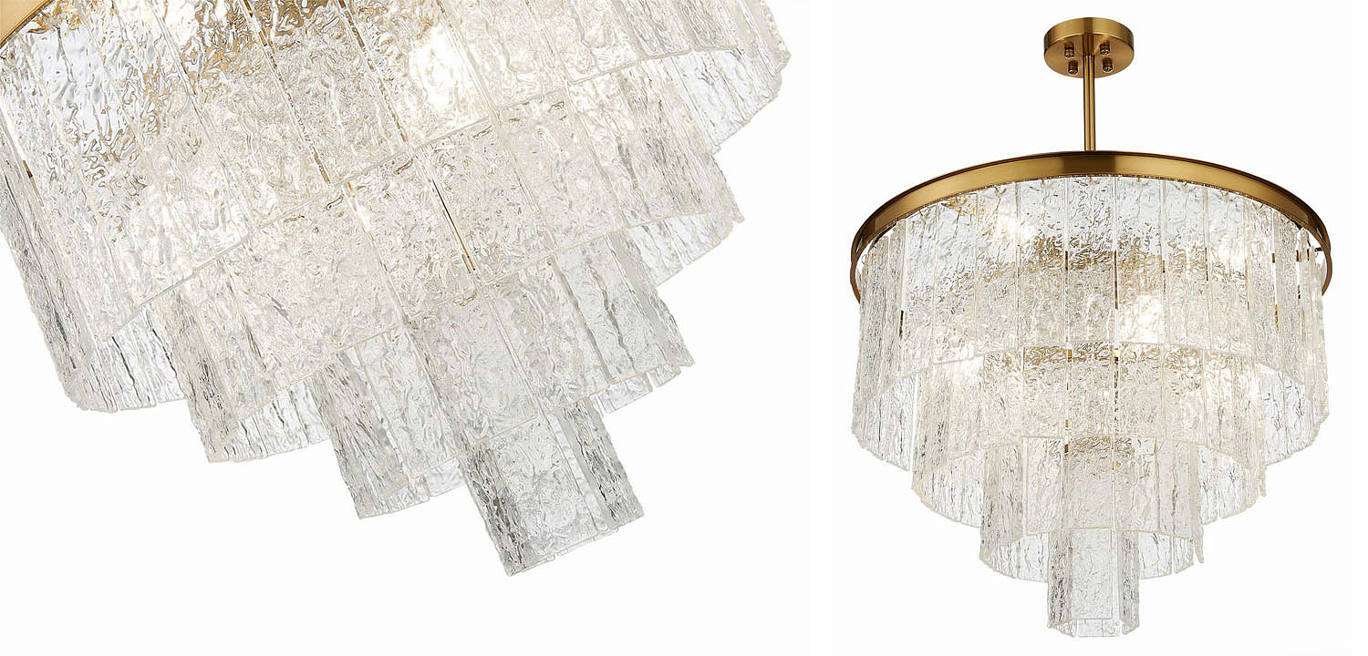 Люстра Renea Textured Glass Chandelier Brass D60 Люстра Renea Textured Glass Chandelier Brass D60 - Loft-Concept в Твери