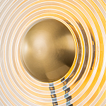 Бра с янтарным стеклянным диском и золотистыми акцентами Savio Glass Disc варинант исполнения - 7 | Loft Concept в Твери