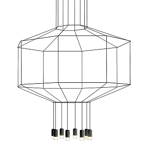 Vibia Wireflow 0299 Octagonal Square Pendan Light