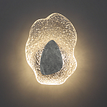 Бра с волнообразным стеклянным плафоном и вставкой из мрамора Liquid Stone варинант исполнения - 4 | Loft Concept в Твери