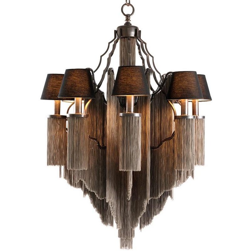 Люстра Eichholtz Chandelier Fringe L Бронза Черный в Твери | Loft Concept 