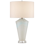 Настольная лампа стеклянная с тканевым абажуром Edges варинант исполнения - 3 | Loft Concept в Твери