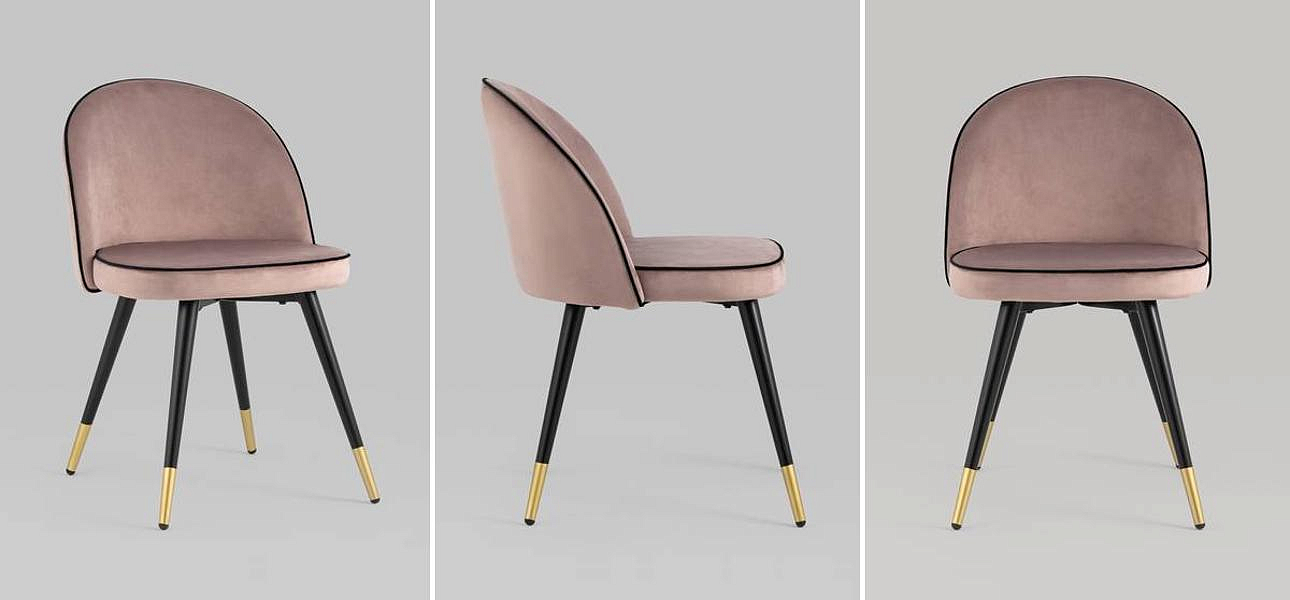 Стул Cooper Chair LUX Пепельно-Розовый Велюр Стул Cooper Chair LUX Пепельно-Розовый Велюр - Loft-Concept в Твери