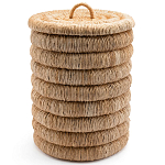 Плетеная корзина с крышкой из плетеного бананового дерева Zuwena Wicker Basket варинант исполнения - 2 | Loft Concept в Твери