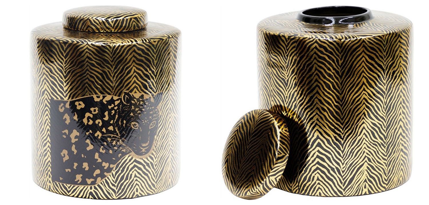 Ваза Leopard Vase black and gold 25 Ваза Leopard Vase black and gold 25 - Loft-Concept в Твери