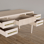 Большой Рабочий стол Primo с 5 выдвижными ящиками Светлый дуб варинант исполнения - 5 | Loft Concept в Твери