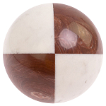 Шар декоративный из натуральных камней Лемезит и Мрамор Белый Natural Stone Spheres варинант исполнения - 2 | Loft Concept в Твери