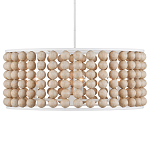 Люстра в форме цилиндра с вставками из деревянных бусин Wooden Beads варинант исполнения - 1 | Loft Concept в Твери