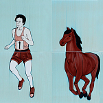 Дизайнерская плитка Конь бегун варинант исполнения - 2 | Loft Concept в Твери